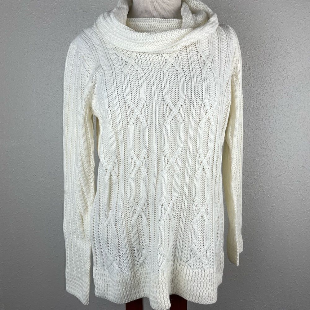 NWT RXB Off-White Loose Knit Cowl Neck Sweater Size L